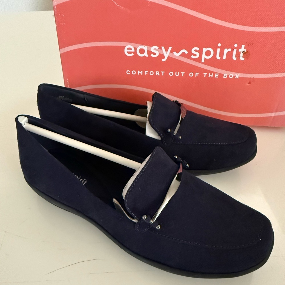 Easy Spirit Navy Suede Arena 2 Slip-On Loafers